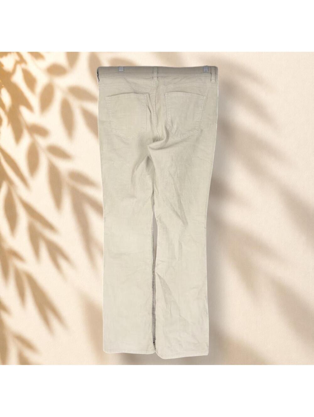 New York & Company Pants Women 6 Gray Bootcut Low Rise Flat Front Corduroy - Picture 2 of 8